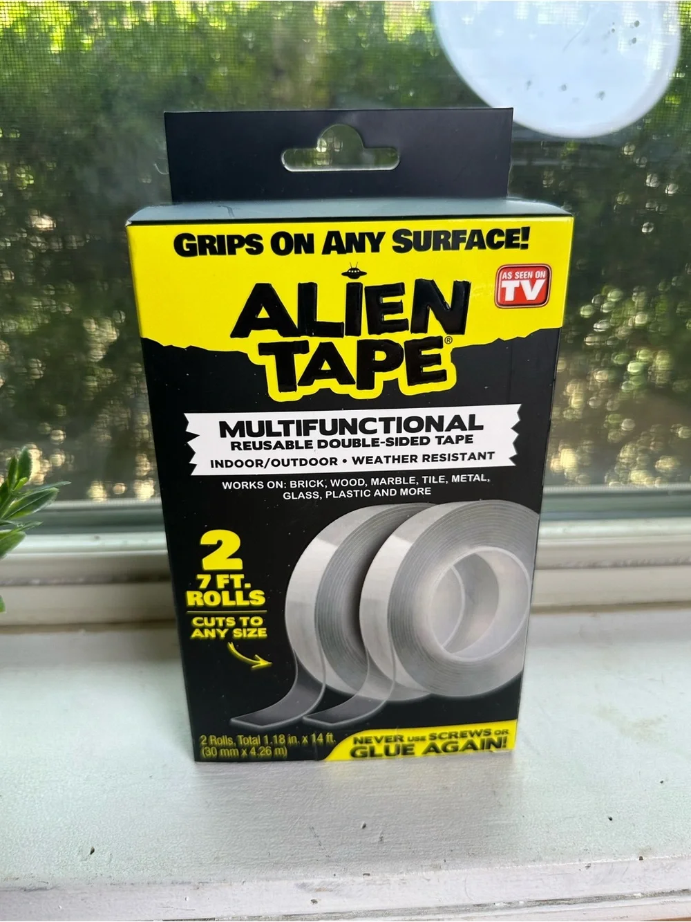 Alien tape double sided tape 2- 7ft rolls as seen on tv